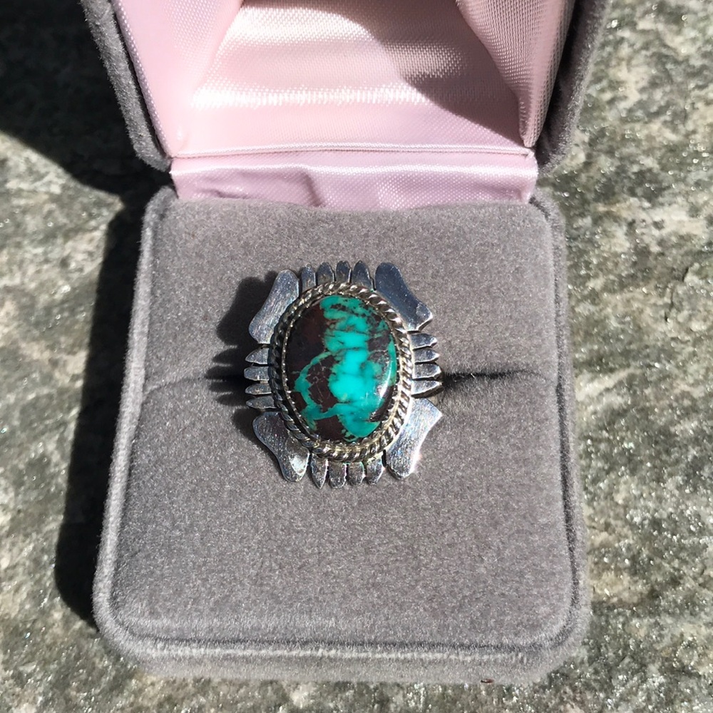 Vintage Sterling & Turquoise Navajo Ring